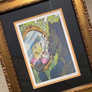 BoJack Horseman Signed/Numbered Kelly Wine Original Art Print Custom Framed